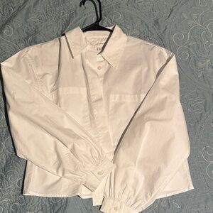 Banana Republic White Button-Up Shirt